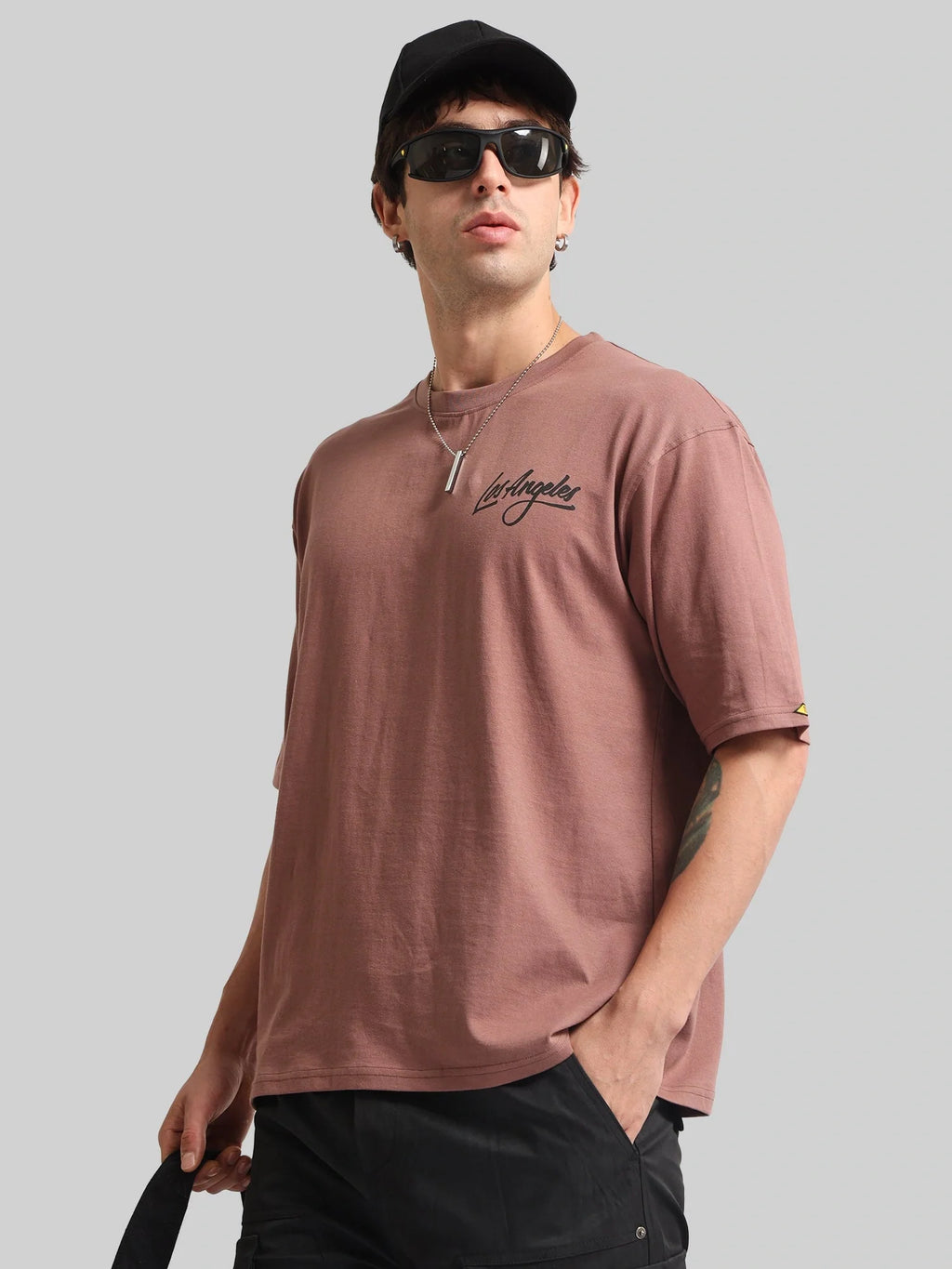 Los Angeles Dusty Pink Half Sleeve T-Shirt
