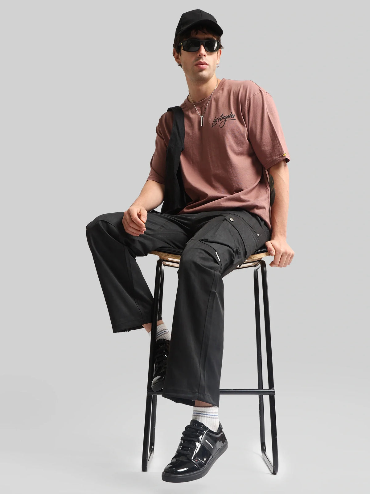 Los Angeles Dusty Pink Half Sleeve T-Shirt