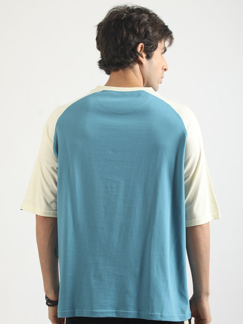 Brooklyn 1977 Blue, Cream Half Sleeve T-Shirt