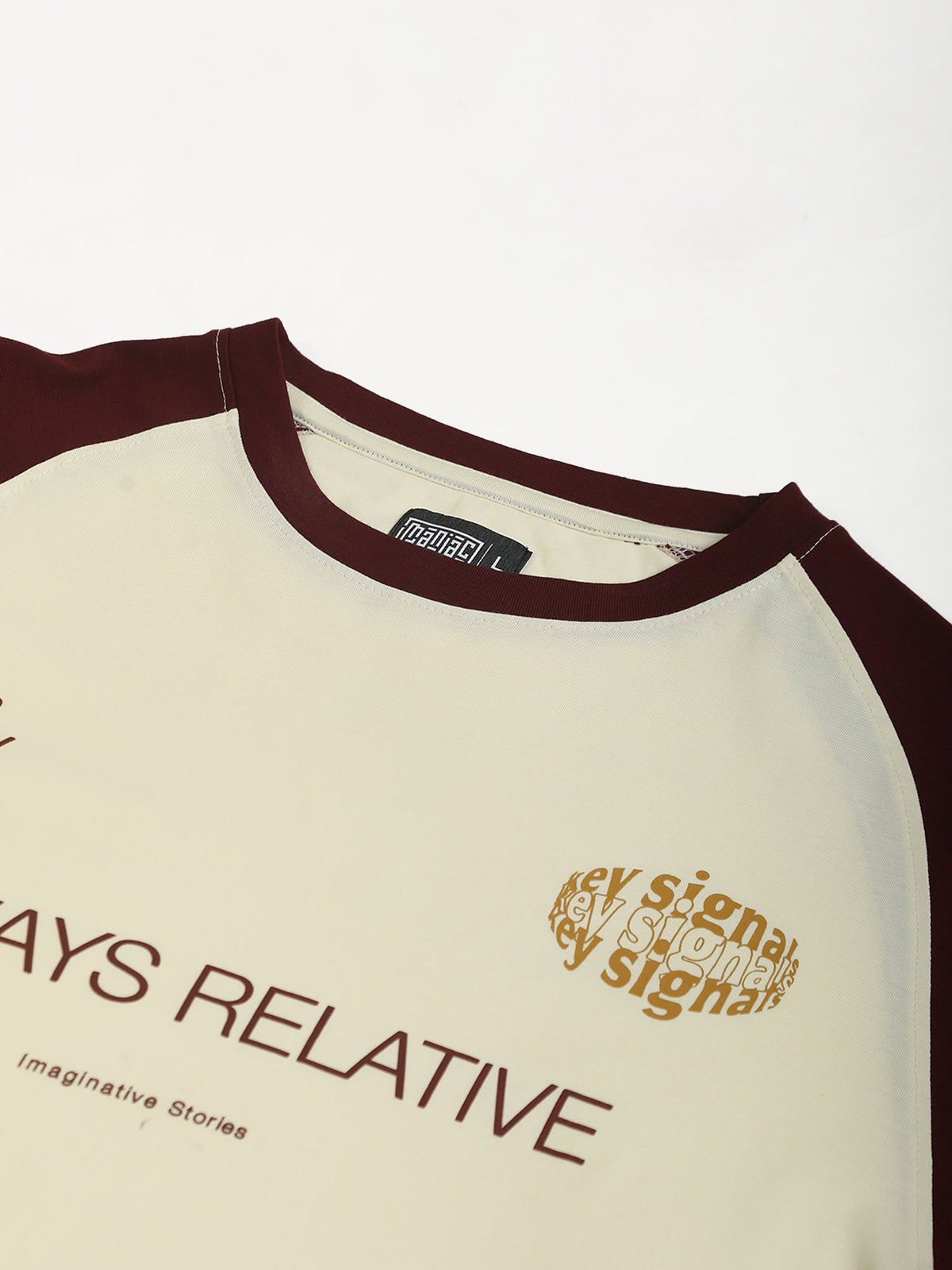 Key Signals Cream Half Sleeve T-Shirt